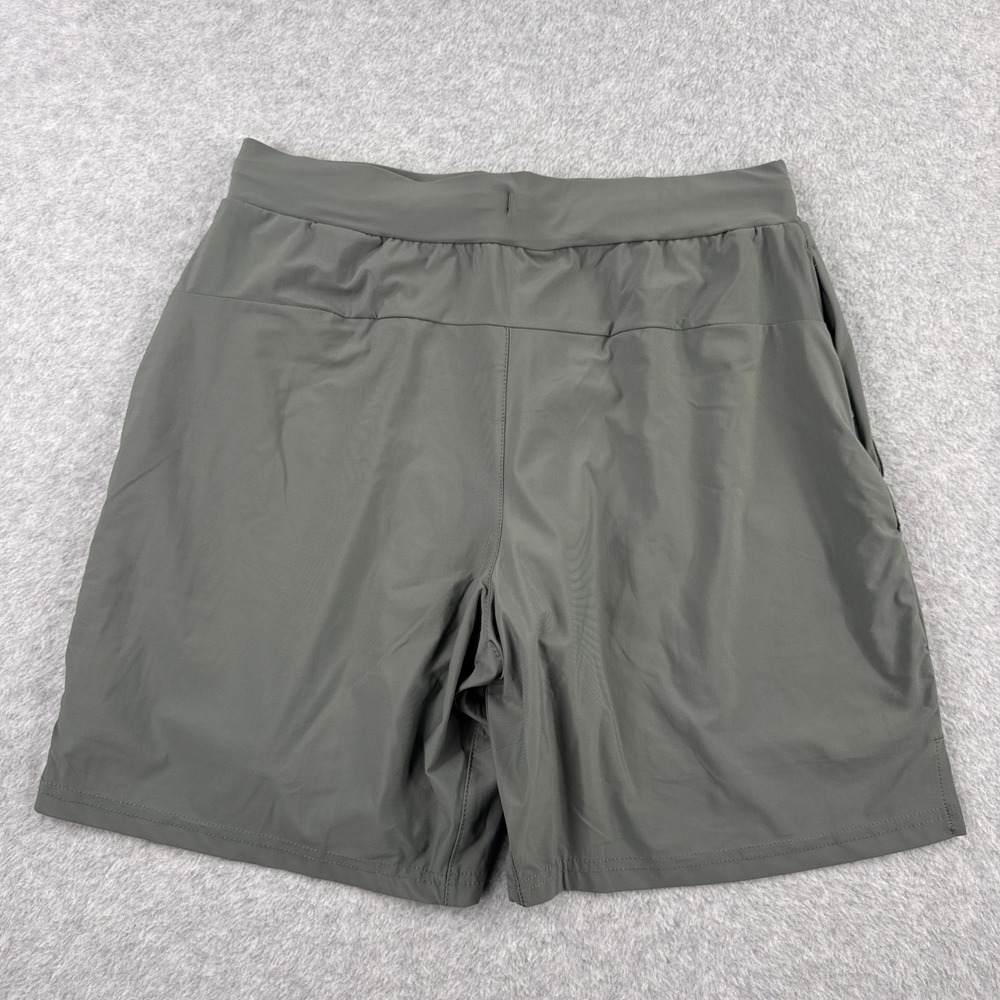 Seek Discomfort Shorts Mens Large Olive Green Drawstring Lined Active NWT - Picture 2 of 10